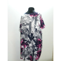 Luźna Sukienka KIMONO ze wzorem dla puszystej 3XL/4XL